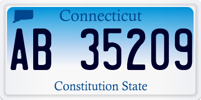 CT license plate AB35209