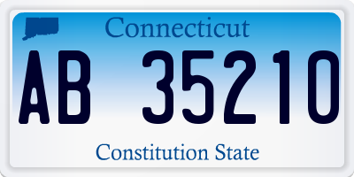 CT license plate AB35210
