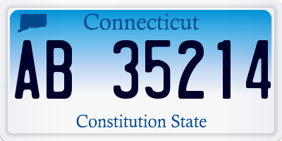 CT license plate AB35214
