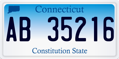 CT license plate AB35216