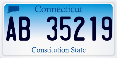 CT license plate AB35219