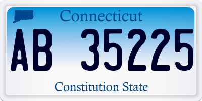 CT license plate AB35225