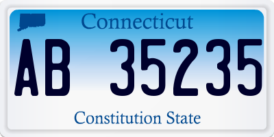 CT license plate AB35235