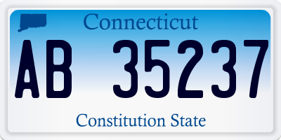 CT license plate AB35237