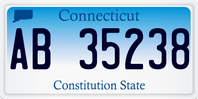 CT license plate AB35238
