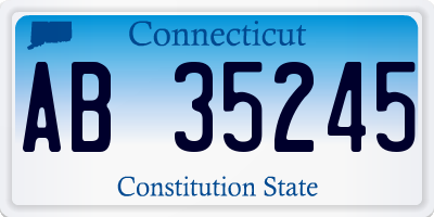 CT license plate AB35245