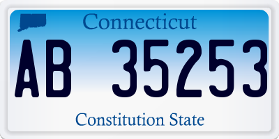 CT license plate AB35253