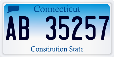 CT license plate AB35257