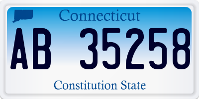 CT license plate AB35258