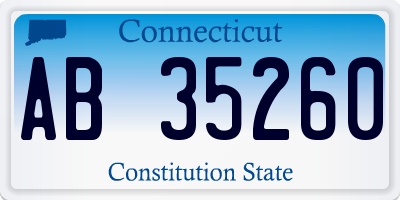 CT license plate AB35260