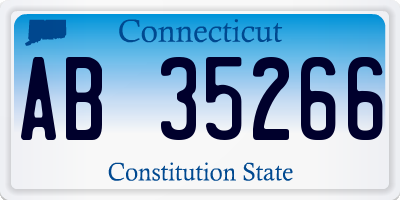 CT license plate AB35266