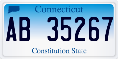 CT license plate AB35267