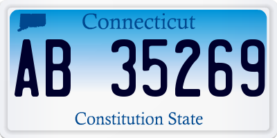CT license plate AB35269