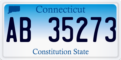 CT license plate AB35273