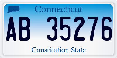 CT license plate AB35276