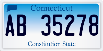 CT license plate AB35278