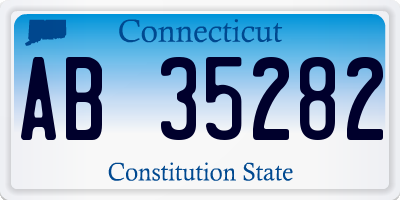 CT license plate AB35282