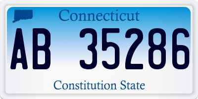 CT license plate AB35286