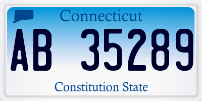 CT license plate AB35289