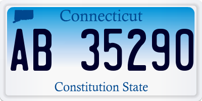 CT license plate AB35290