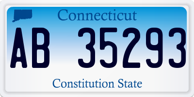CT license plate AB35293