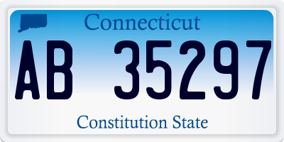 CT license plate AB35297