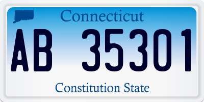 CT license plate AB35301