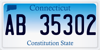 CT license plate AB35302