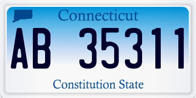 CT license plate AB35311