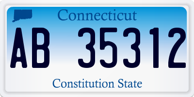 CT license plate AB35312