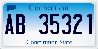 CT license plate AB35321