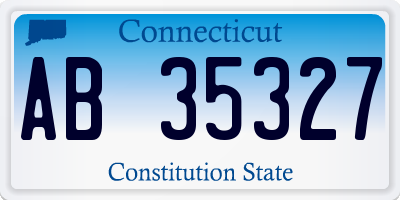 CT license plate AB35327