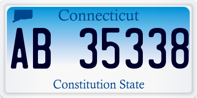 CT license plate AB35338