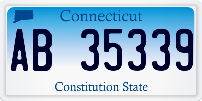 CT license plate AB35339