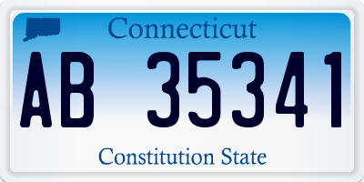 CT license plate AB35341