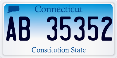 CT license plate AB35352