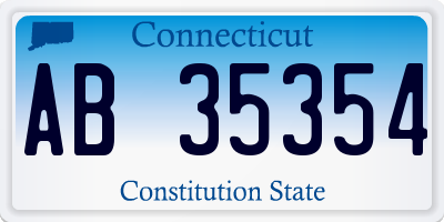 CT license plate AB35354