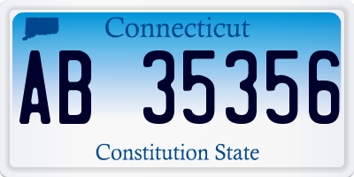 CT license plate AB35356