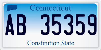 CT license plate AB35359