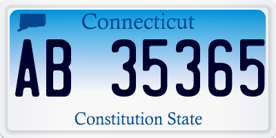 CT license plate AB35365