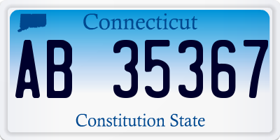 CT license plate AB35367