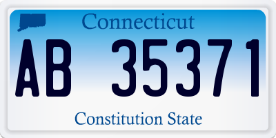 CT license plate AB35371