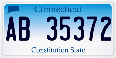 CT license plate AB35372