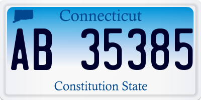 CT license plate AB35385