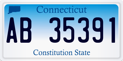 CT license plate AB35391