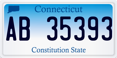 CT license plate AB35393