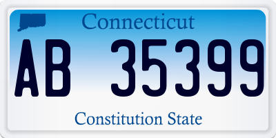 CT license plate AB35399