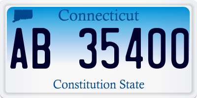 CT license plate AB35400