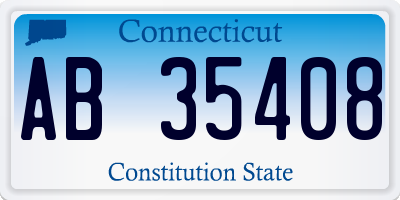 CT license plate AB35408