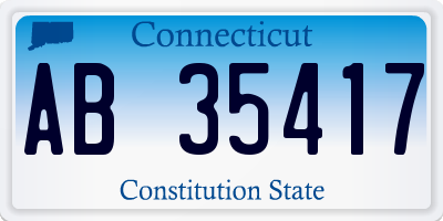 CT license plate AB35417